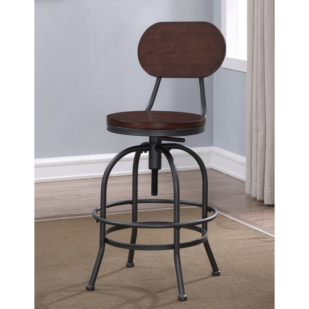 Industrial Style Barstool with Swivel Lift Seat