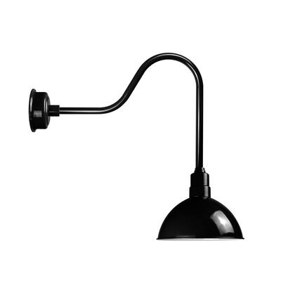 12" Blackspot LED Barn Light with Sleek Arm in Black