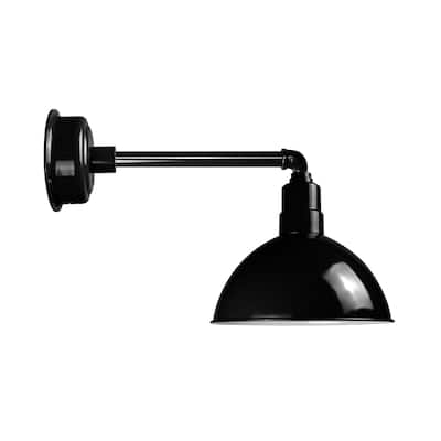12" Blackspot LED Barn Light with Metropolitan Arm in Black