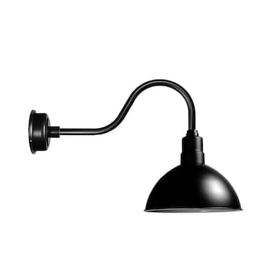 10" Blackspot LED Barn Light with Contemporary Arm in Matte Black