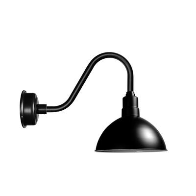 10" Blackspot LED Barn Light with Rustic Arm in Matte Black