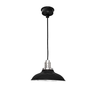 12" Peony LED Pendant Light in Black