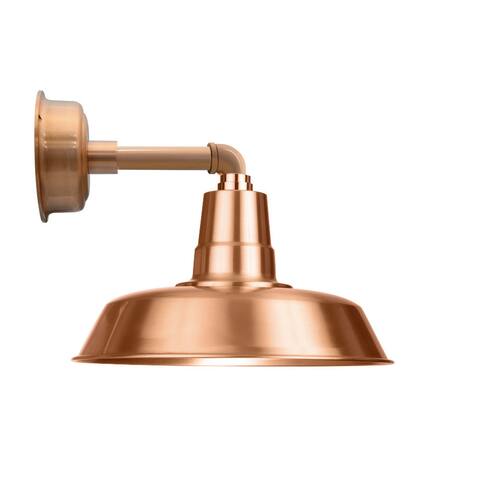 14" Oldage LED Sconce Light with Cosmopolitan Arm in Solid Copper