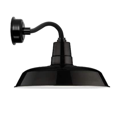 12" Oldage LED Sconce Light with Chic Arm in Black