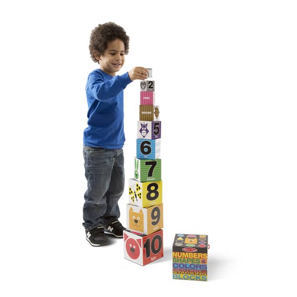 Melissa & Doug Nesting Blocks Numbers, Shapes, Colors - Bed Bath ...
