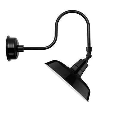 22" Oldage LED Sign Light with Industrial Arm in Black