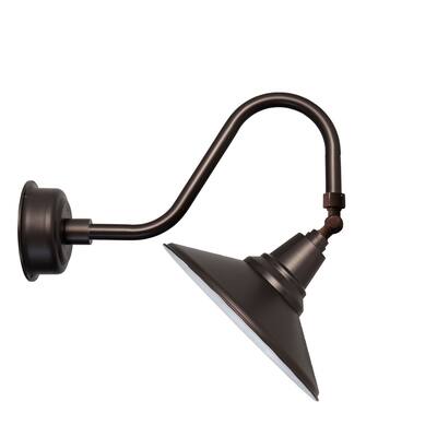 12" Calla LED Sign Light with Rustic Arm in Mahogany Bronze