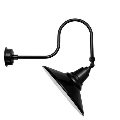 16" Calla LED Sign Light with Industrial Arm in Black