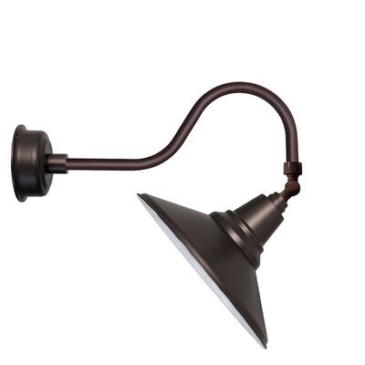 16" Calla LED Sign Light with Contemporary Arm in Mahogany Bronze