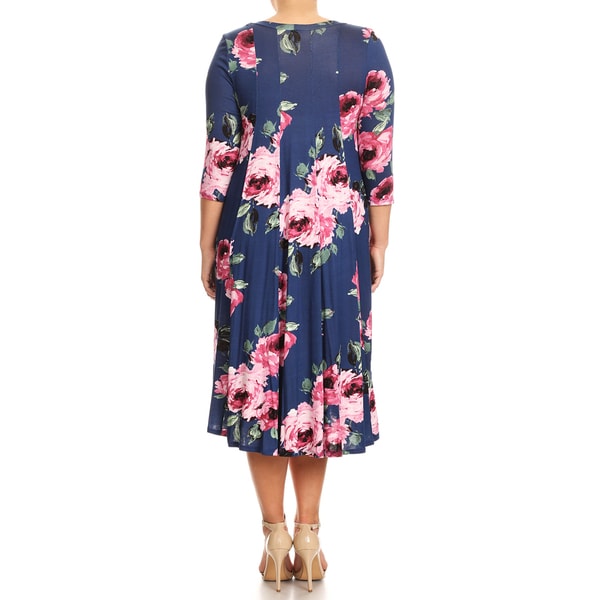 dark pink plus size dress