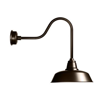 10" Goodyear LED Barn Light with Sleek Arm in Mahogany Bronze