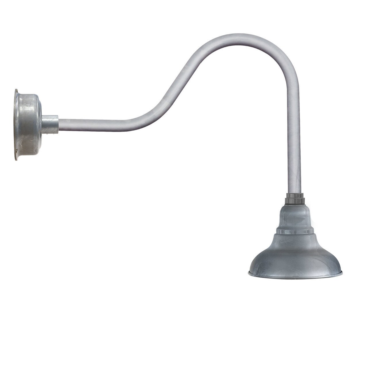 Shop 8 Dahlia Led Barn Light With Sleek Arm In Galvanized Silver