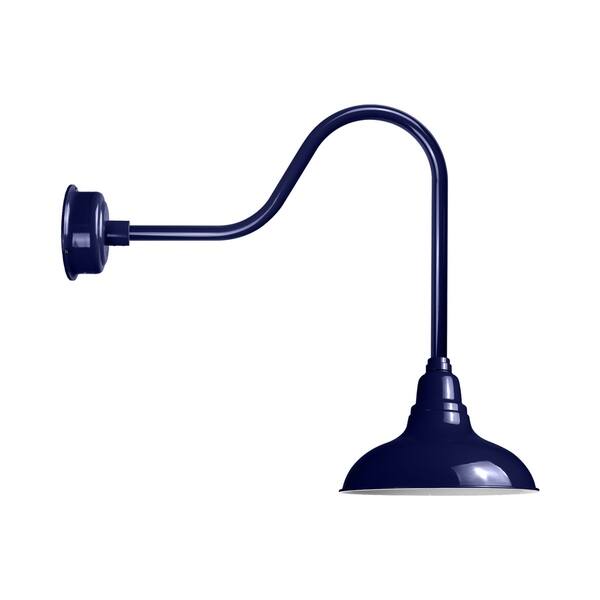 8 Dahlia Led Barn Light With Sleek Arm In Cobalt Blue Overstock 16643769
