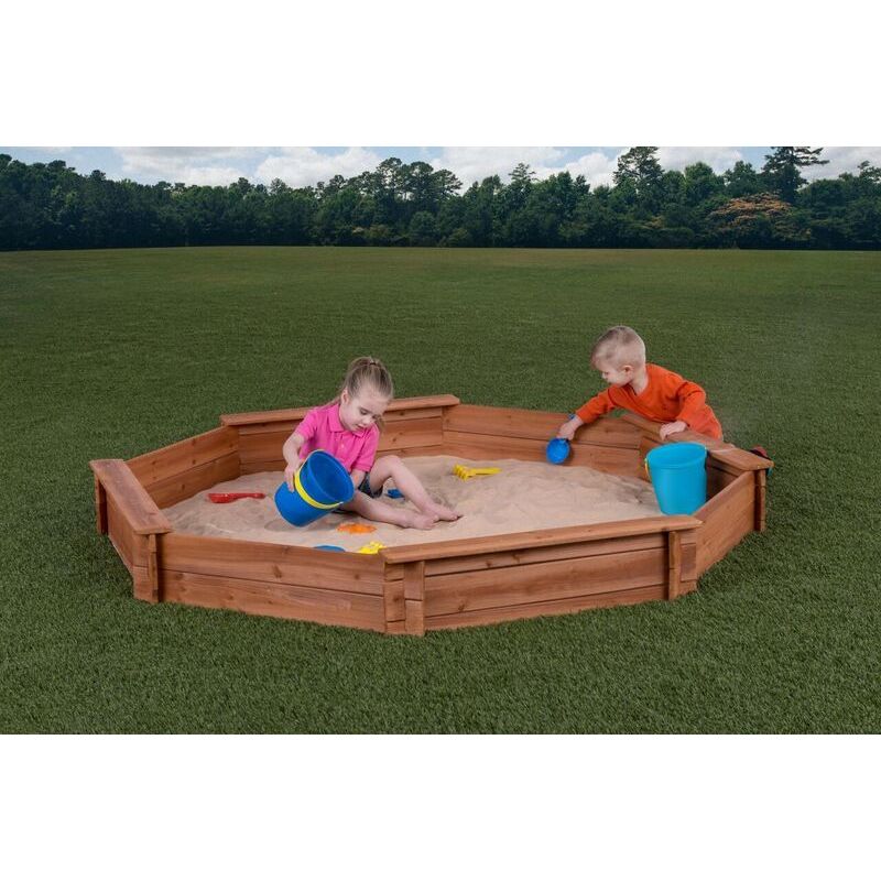 kids wooden sandpit