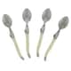 preview thumbnail 3 of 3, French Home Set of 4 Laguiole Faux Ivory Coffee Spoons