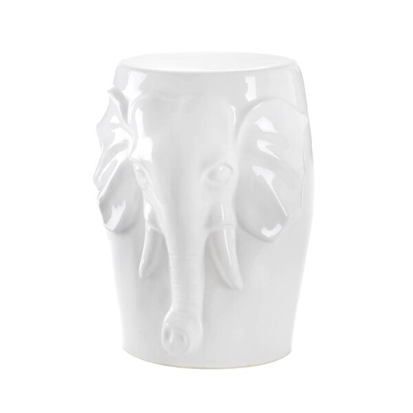 Shop Koehler Home Decor White Ceramic Decorative Elephant ...