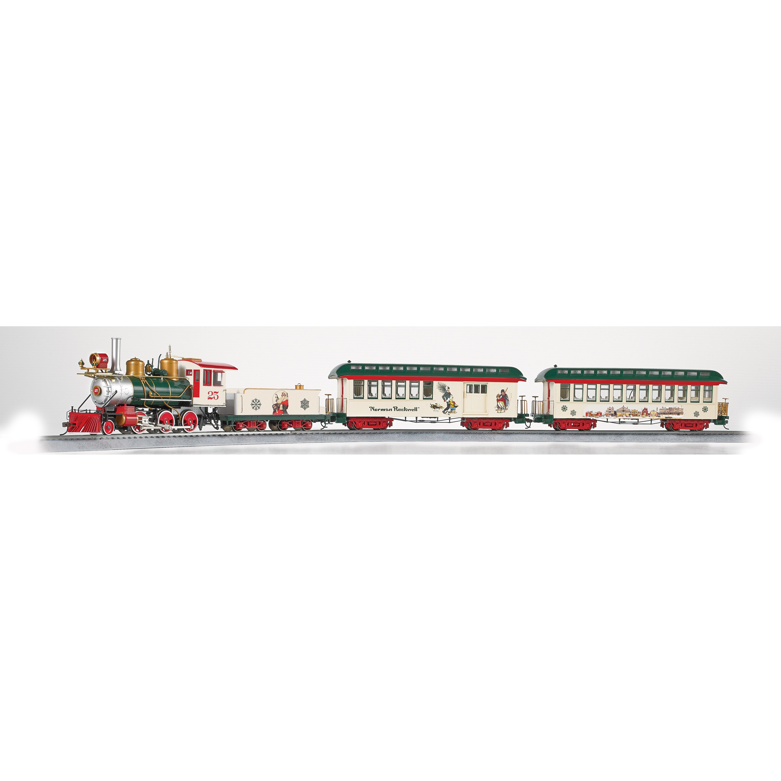 norman rockwell christmas train set