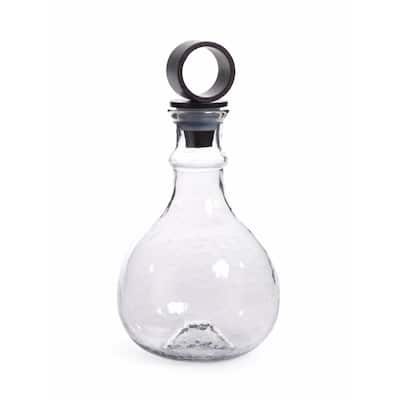 "Garan" 12.5" Tall Hammered Glass Decanter