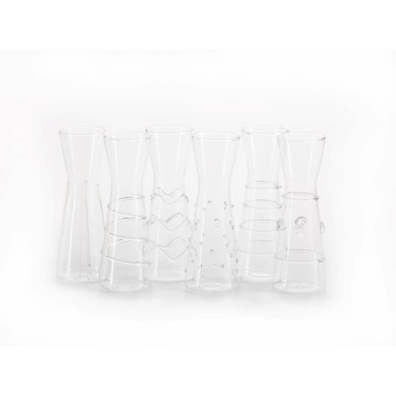"Zalli" Assorted Glass Carafe (Set of 6)