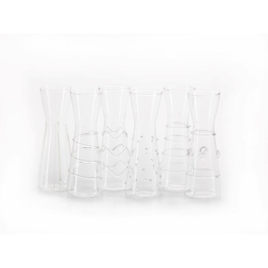 "Zalli" Assorted Glass Carafe (Set of 6)