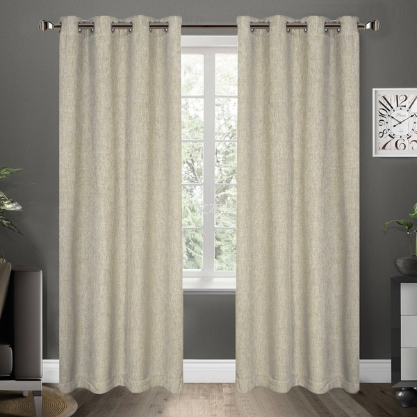 Cimboo Linen Look Blackout Curtain Panel Pair - Free Shipping Today ...