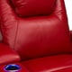 preview thumbnail 2 of 10, Seatcraft Equinox Leather Home Theater Seating Power Recline with Powered Headrest and Lumbar Support Red Row of 4
