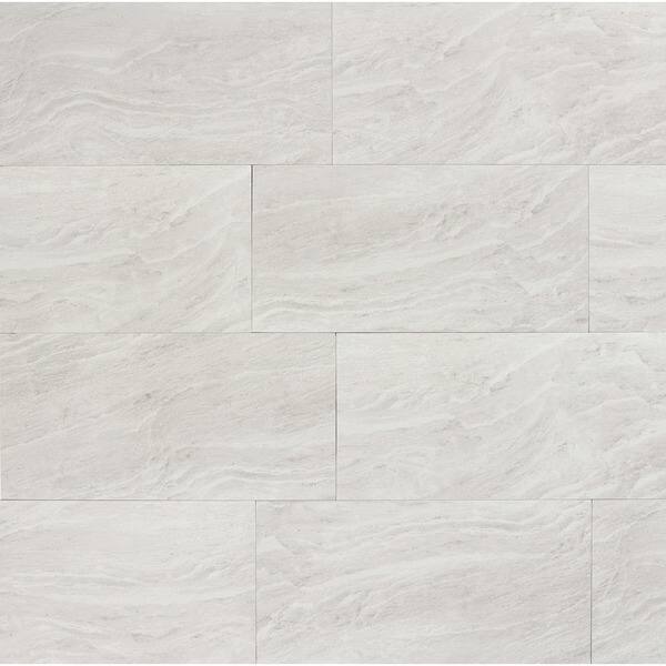 Yosemite Silver Porcelain 12-inch x 24-inch Tiles (Pack of