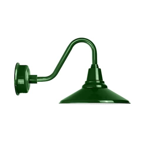 20" Calla LED Barn Light with Vintage Arm in Vintage Green