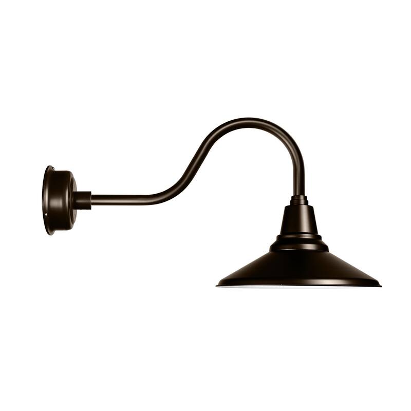 20" Calla LED Barn Light with Contemporary Arm in Mahogany Bronze