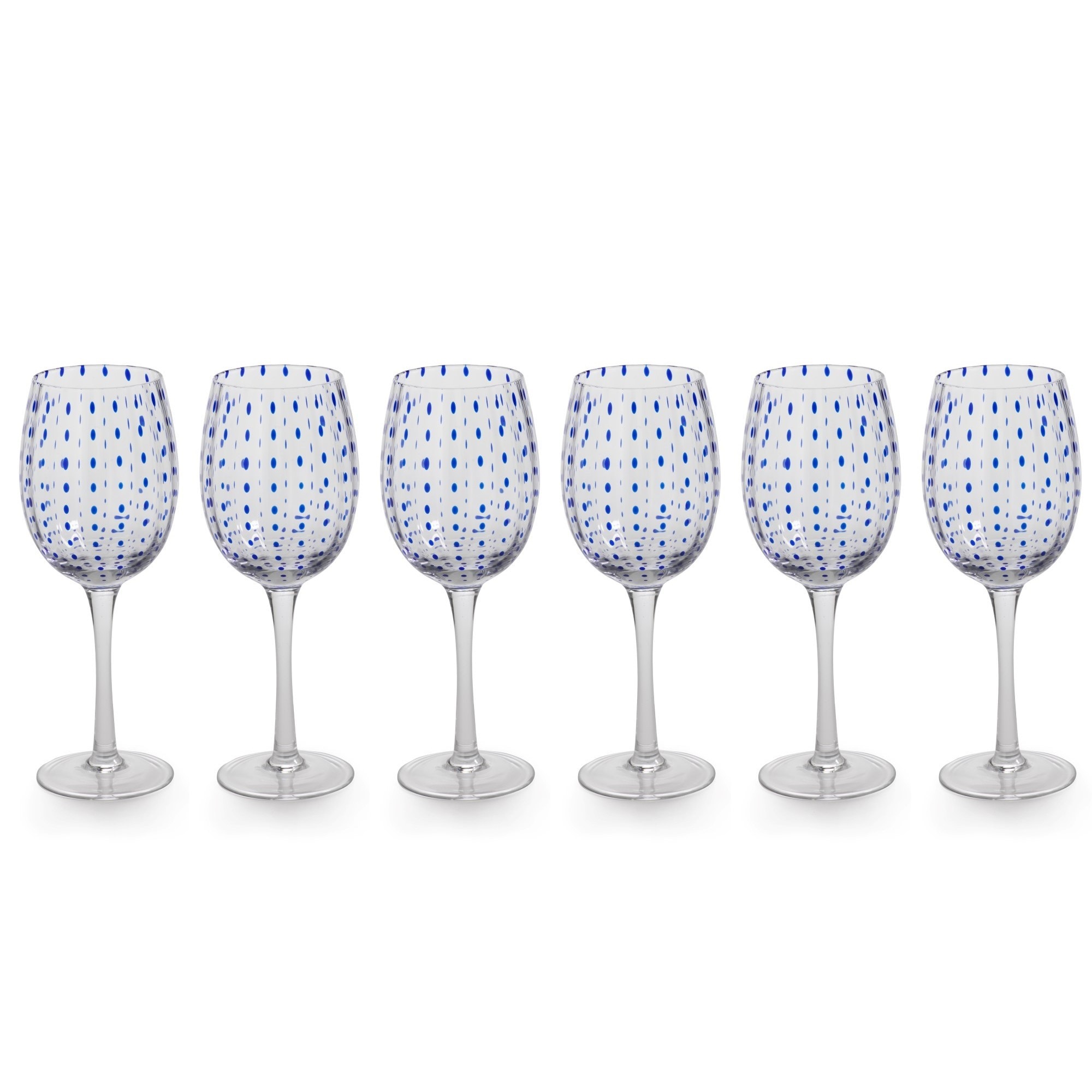 Zodax 8.5-Inch Tall Fintan Wine Goblets - Set of 6