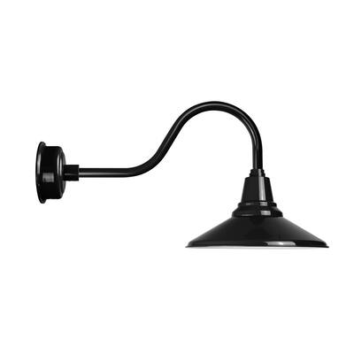 18" Calla LED Barn Light with Contemporary Arm in Black