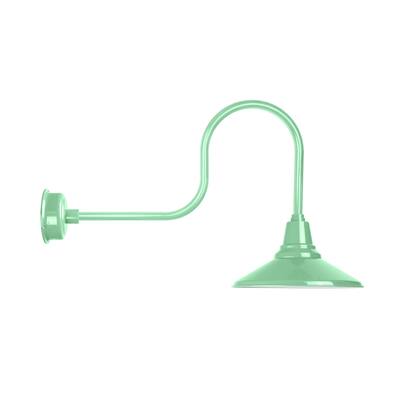 16" Calla LED Barn Light with Industrial Arm in Jade