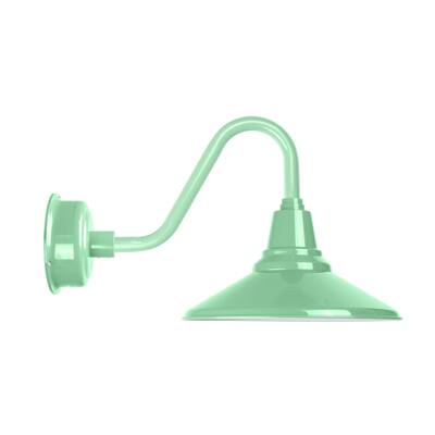 16" Calla LED Barn Light with Vintage Arm in Jade