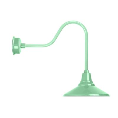 16" Calla LED Barn Light with Sleek Arm in Jade