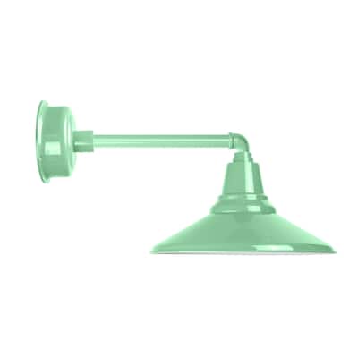 16" Calla LED Barn Light with Metropolitan Arm in Jade