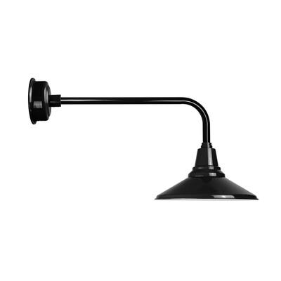 16" Calla LED Barn Light with Traditional Arm in Black