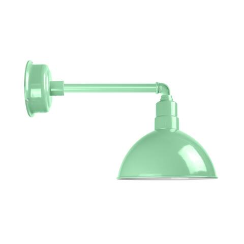 8" Blackspot LED Barn Light with Metropolitan Arm in Jade