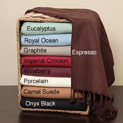 100-percent Cashmere 8-ply Throw - 10038638 - Overstock.com Shopping ...