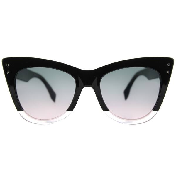 Shop Fendi Ff 0238 3h2 Color Block Black Crystal Light Pink