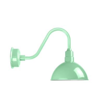 8" Blackspot LED Barn Light with Rustic Arm in Jade