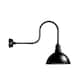 8" Blackspot LED Barn Light with Industrial Arm in Matte Black