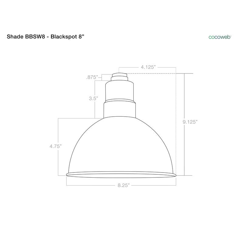 8" Blackspot LED Barn Light with Industrial Arm in Matte Black
