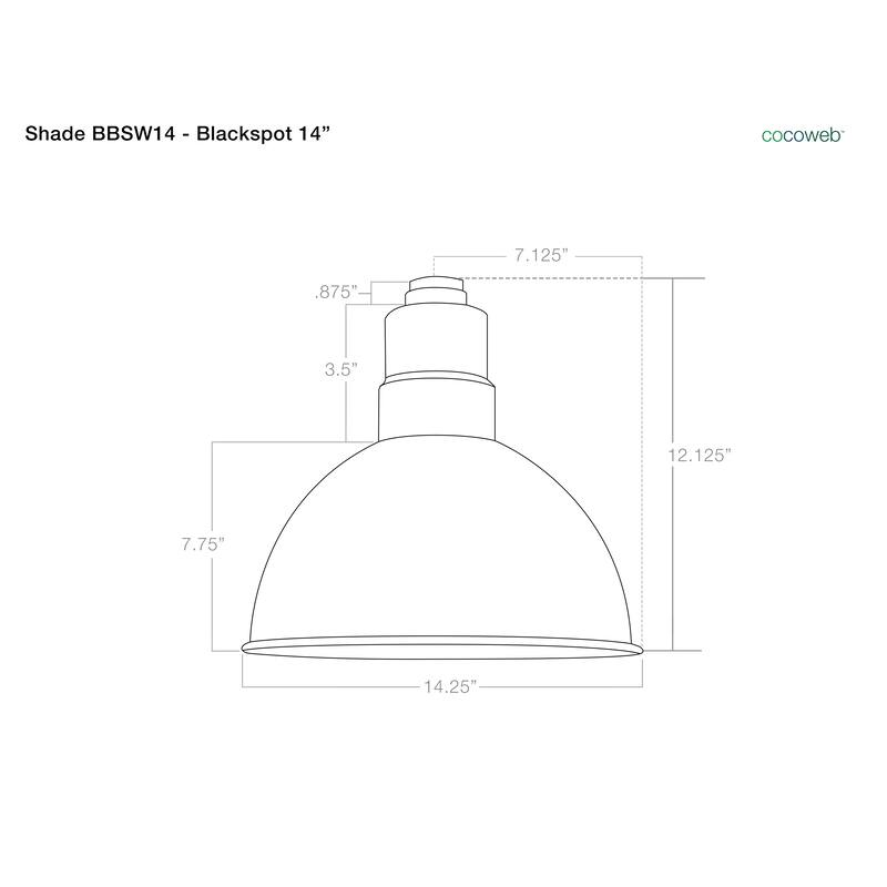 14" Blackspot LED Barn Light with Industrial Arm in Matte Black