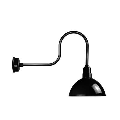 14" Blackspot LED Barn Light with Industrial Arm in Black
