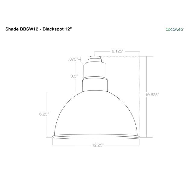 12" Blackspot LED Barn Light with Industrial Arm in Matte Black