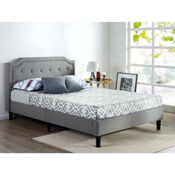 Priage By Zinus Scalloped Upholstered Platform Bed - Bed Bath & Beyond ...