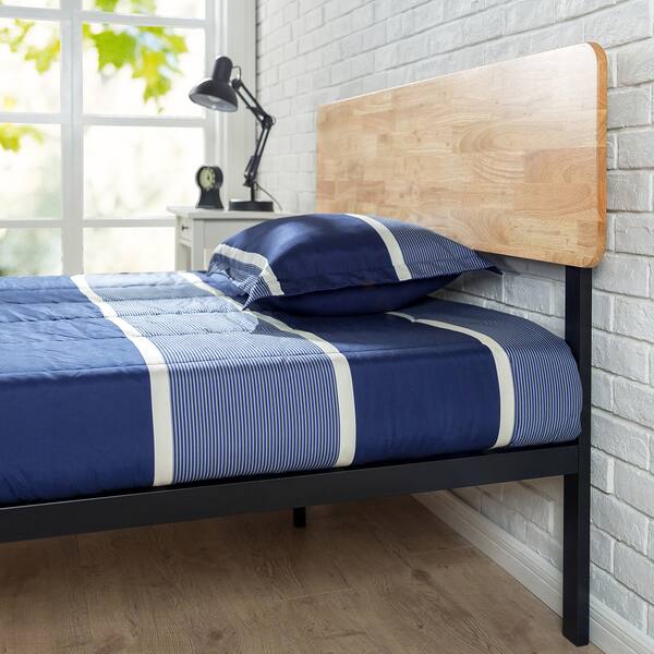 Queen Zinus Olivia Metal and Wood Platform Bed with Wood Slat Support