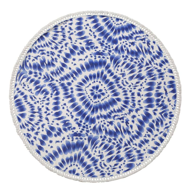 Indigo Round Beach Towel - 60 Inches