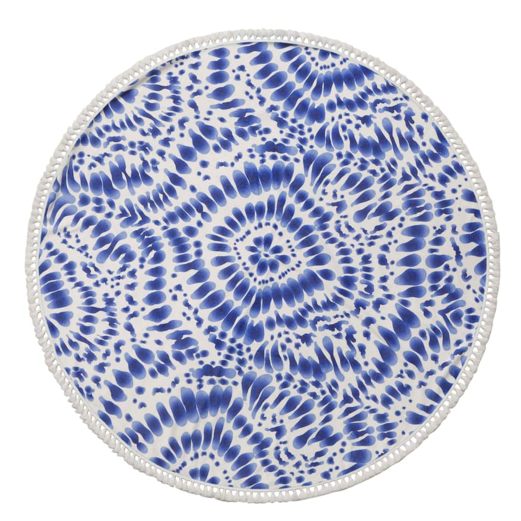 Indigo Round Beach Towel - 60 Inches
