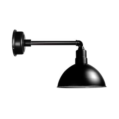 12" Blackspot LED Barn Light with Metropolitan Arm in Matte Black